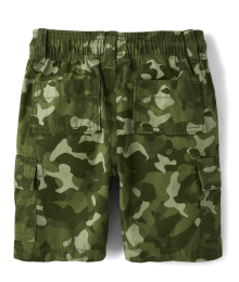 Childrens Place Duffle Green Camo Cargo Shorts